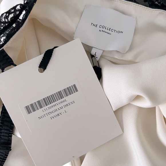 Reformation x Brock Collection Nottingham Silk Maxi Dress Ivory NEW with tags - Picture 8 of 10